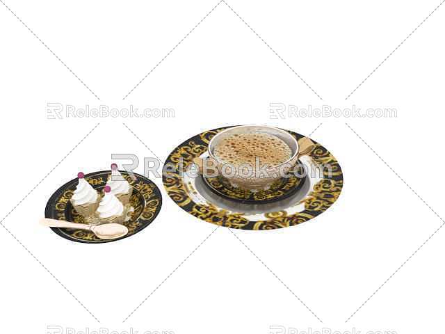 Dinner Plate Food 3d model