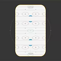 Ice Hockey Rink Interior Layout With White Surface Lines And Blue Markings