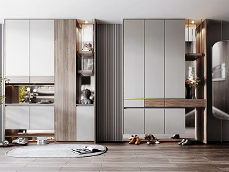 Modern shoe cabinet shoe cabinet combination 3d model