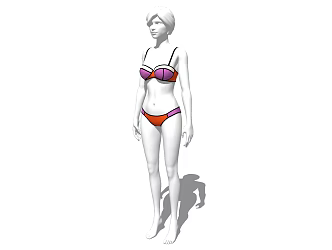 Modern Model Women Underwear Model 3d model