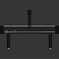 billiard pool table pool cue 3d model