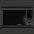 Modern Black Microwave Oven With Control Panel And Button Design For Kitchen