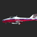 Passenger Plane Model With Red White Blue Livery Snowbird Logo And Twin Seat Streamlined Design
