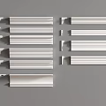 Decorative White Gypsum Molding Collection With Various Styles And Designs