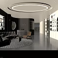 Modern Minimalist Cream Tone Beauty Salon Interior With Comfortable Reception Lounge And Product