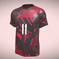 Red And Black Sports Jersey With Geometric Patterns And Number Eleven