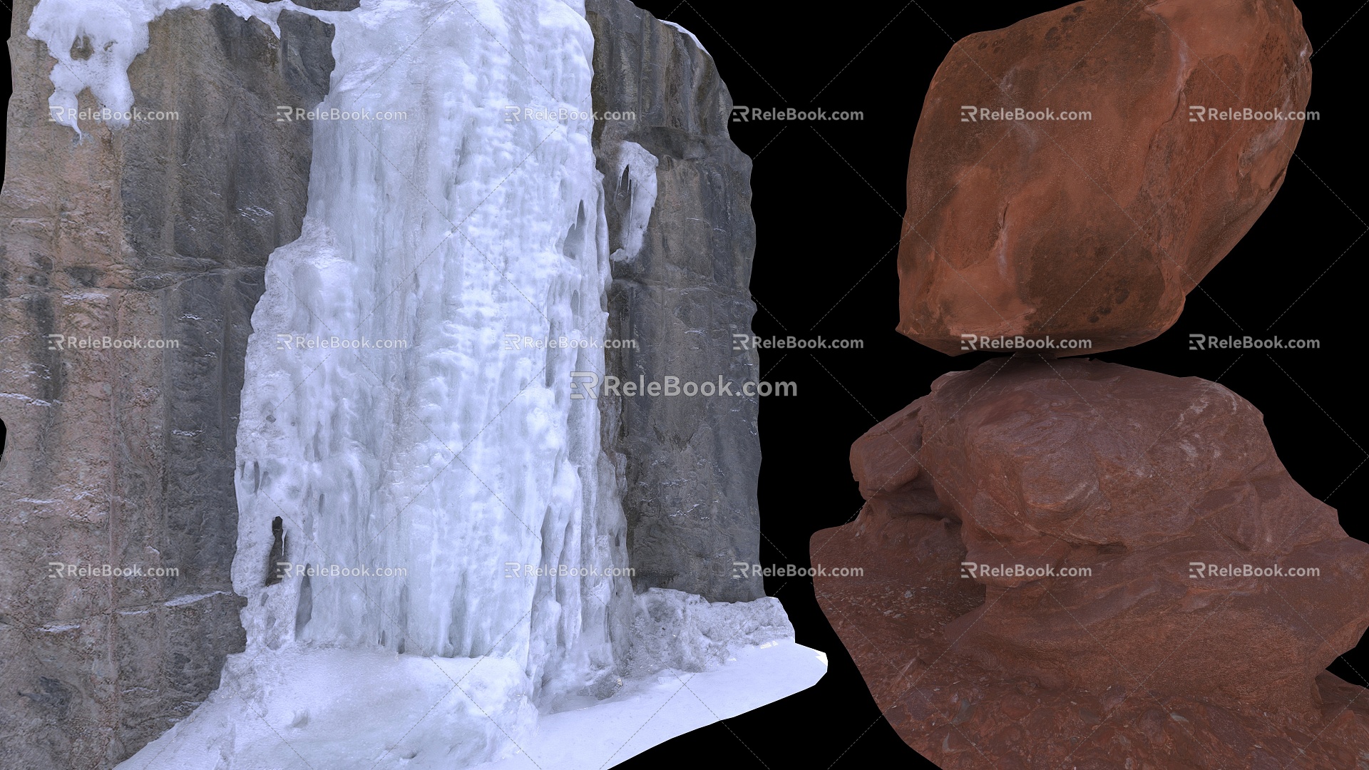 B glacier stone 3d model