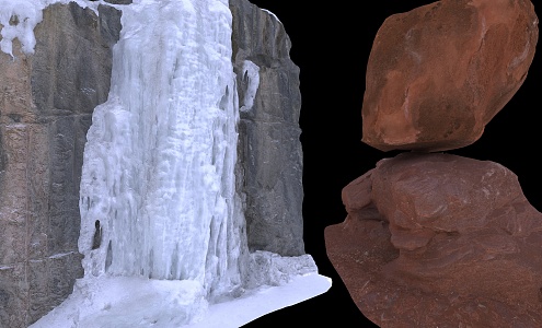 B glacier stone 3d model