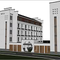 New Multi-storey Dormitory Building Student Apartment School Huizhou Dormitory Building Appearance 3d model