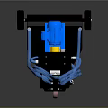 Blue Mobile Industrial Equipment With Wheels And Flexible Hoses