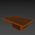Modern Minimalist Coffee Table With Sleek Design Wooden Structure And Rectangular Shape 3d model