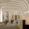 Modern Beauty Salon Interior With Styling Chair Round Mirror And Soft Lighting