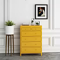 Modern Bucket Cabinet Simple Bucket Cabinet Entrance Cabinet 3d model