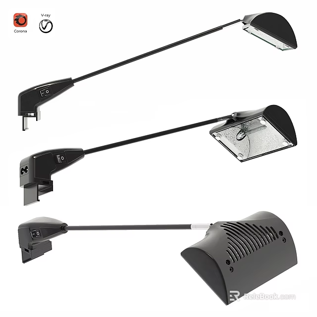 Modern Black Wall Lamps With Adjustable Arms And Sleek Modern Design 3d model 
