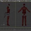 Cat Ear Themed Fitted Bodysuit With Long Sleeves Tail Accessory And Knee High Boots