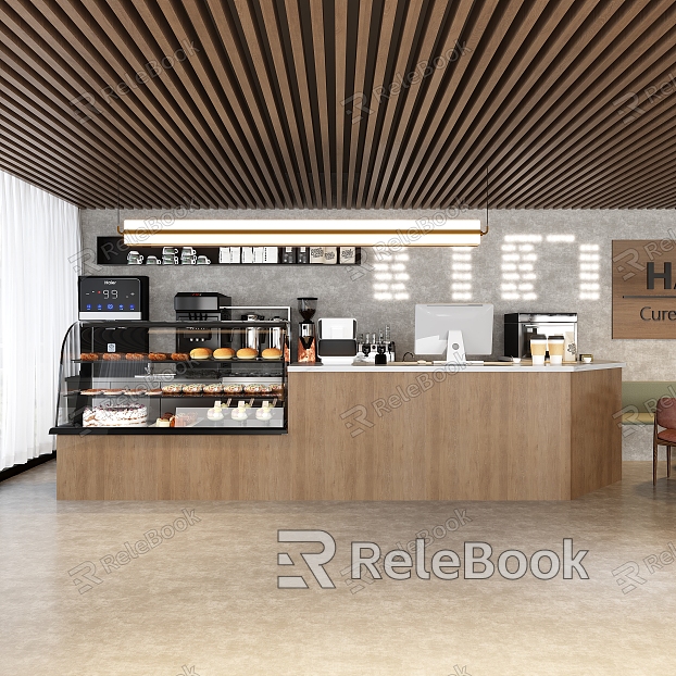 Modern Coffee Shop Coffee Shop Front Desk model