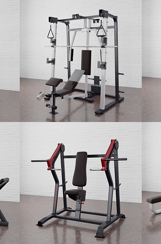 Modern Fitness Equipment 3d model