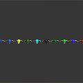 Colorful Cartoon Characters Standing In Row With Multi Colored Outfits Hats On Gray Background Reflections