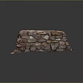 Natural Stone Wall Structure With Multicolored Rocks And Textured Surface Design 3d model