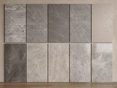 Modern Stone Texture Wall Panel Samples With Various Colors For Interior Design 3d model