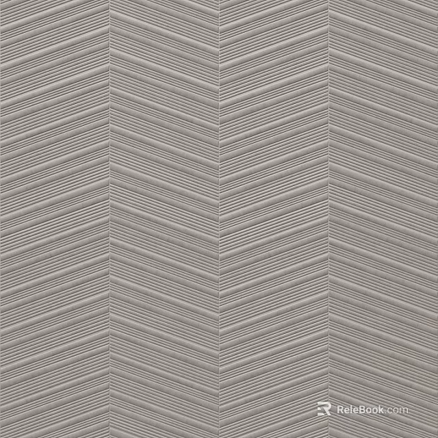 Gray Herringbone Textured Modern Architectural Component With Linear Pattern Surface Design 3d model