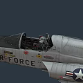 U.S. Air Force Military Fighter Jet With Sleek Silver Body And Cockpit Design