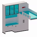 Practical Bunk Bed Design With Ladder Cabinet Wardrobe Drawers And Detailed Dimensions