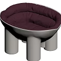 Comfortable Pet Bed With White Cylindrical Legs And Soft Gray Cushion For Daily Living