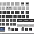 Various Modern Light Switch Panels in White and Black with Different Designs for Home Use