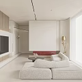 Modern Minimalist Dining Room Interior Design With Wooden Table Chairs And Marble Countertop