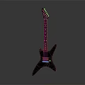 Stylish Black Electric Guitar Unique Modern Shape Music Instrument For Musicians