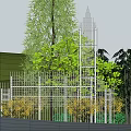 Ancient Architecture With Spire Design Surrounded by Green Trees and Natural Scenery