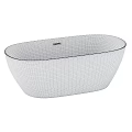 Modern Oval Freestanding Bathtub Featuring Sleek White Design and Smooth Surface