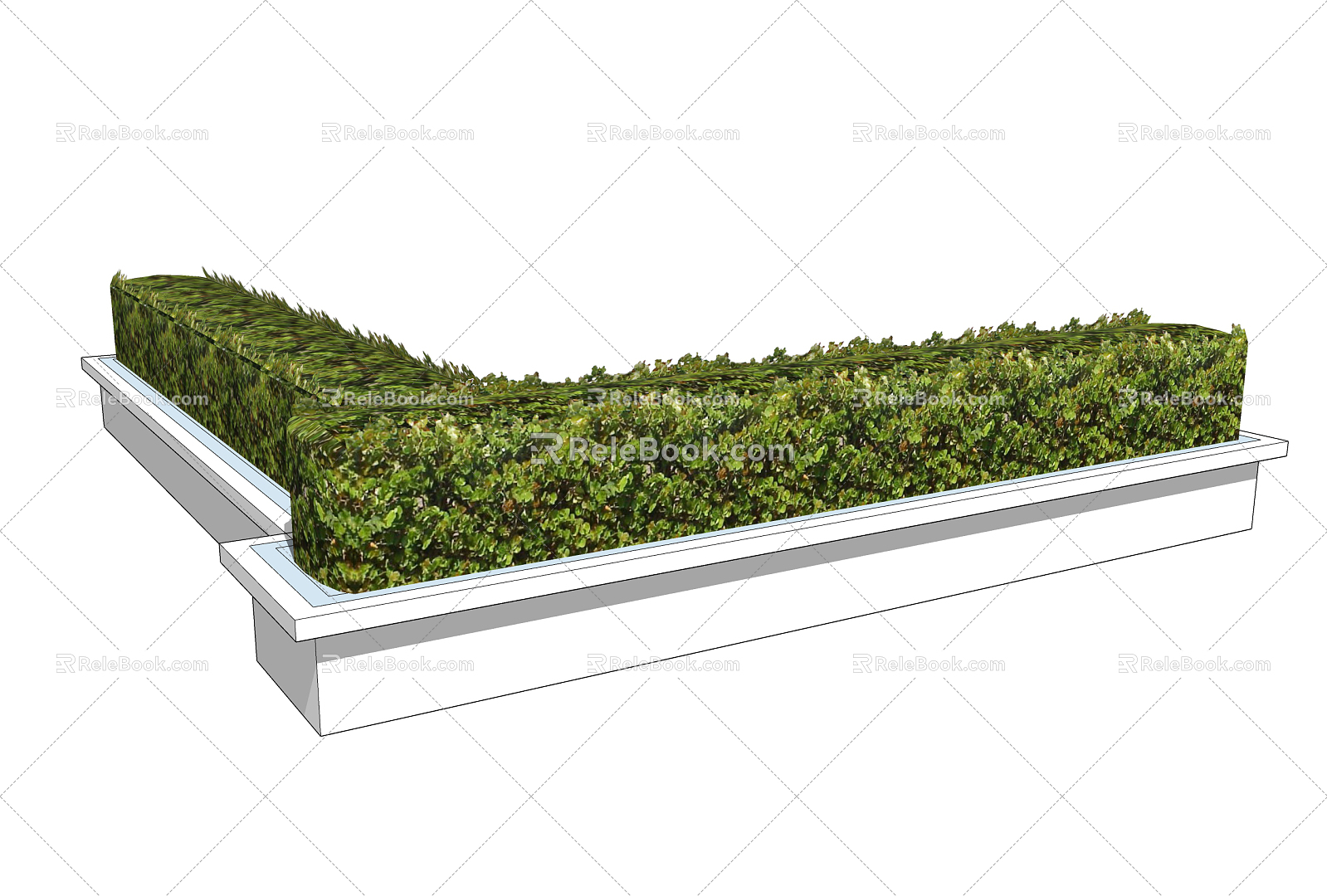 Modern Shrub Landscape Shrubs model