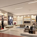 Modern Clothing Store Interior With Mannequins Shelves Clothing Displays And Accessories