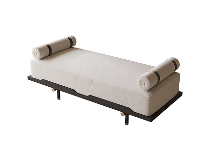 Chinese Style Bed End Stool Sofa Stool Bench 3d model
