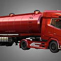Red Heavy Duty Commercial Tanker Truck For Fuel Transport Vehicle