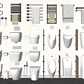 Modern Bathroom Toilet Designs With Various Fixtures And Accessories