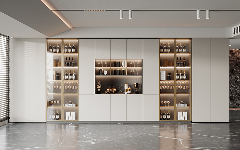 Modern Wine Cabinet 3d model