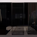 Modern Black Metal Grid Garden Ornaments For Outdoor Decoration And Privacy