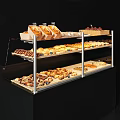 Modern Display Cabinet Shopping Mall Baking Food Display Cabinet 3d model