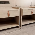 Light Luxury Simple Bedside Table Socket 3d model