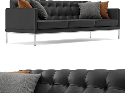 Modern Multi-Person Sofa Two-Person Sofa Casual Sofa Living Room Sofa Leather Sofa Corner Sofa 3d model