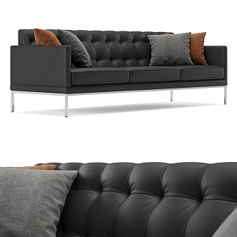 Modern Multi-Person Sofa Two-Person Sofa Casual Sofa Living Room Sofa Leather Sofa Corner Sofa 3d model