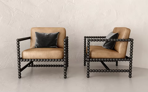 Quiet Middle Ancient Leisure Chair 3d model