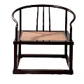 Elegant Traditional Wooden Armchair With Curved Arms And Rattan Seat Design