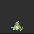 Green Haired Nature Character With Frogs On Lily Pads Spotted Skin
