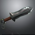 Fantasy Style Weapon With Metal Blade Brown Handle And Sharp Edges