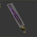 Elegant Purple Feather Quill Pen With Black Inkwell On Dark Background