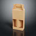 Ornament Decor Combination Display Box with Brown Kraft Paper Handle and Storage Slots